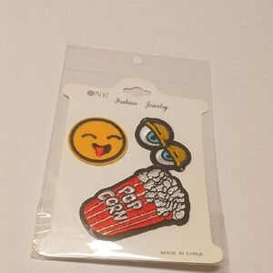 One Fashion Emoji  Popcorn Patches NWT